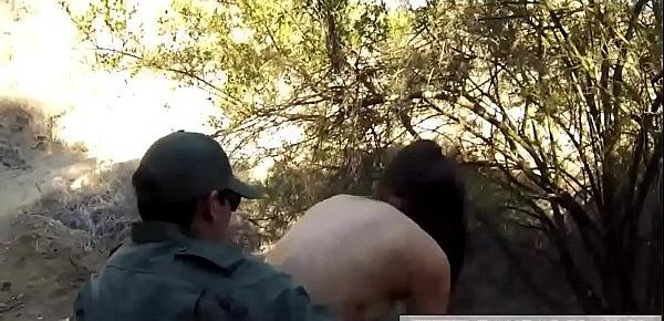  Hot police Mexican border patrol agent has his own ways to fend off